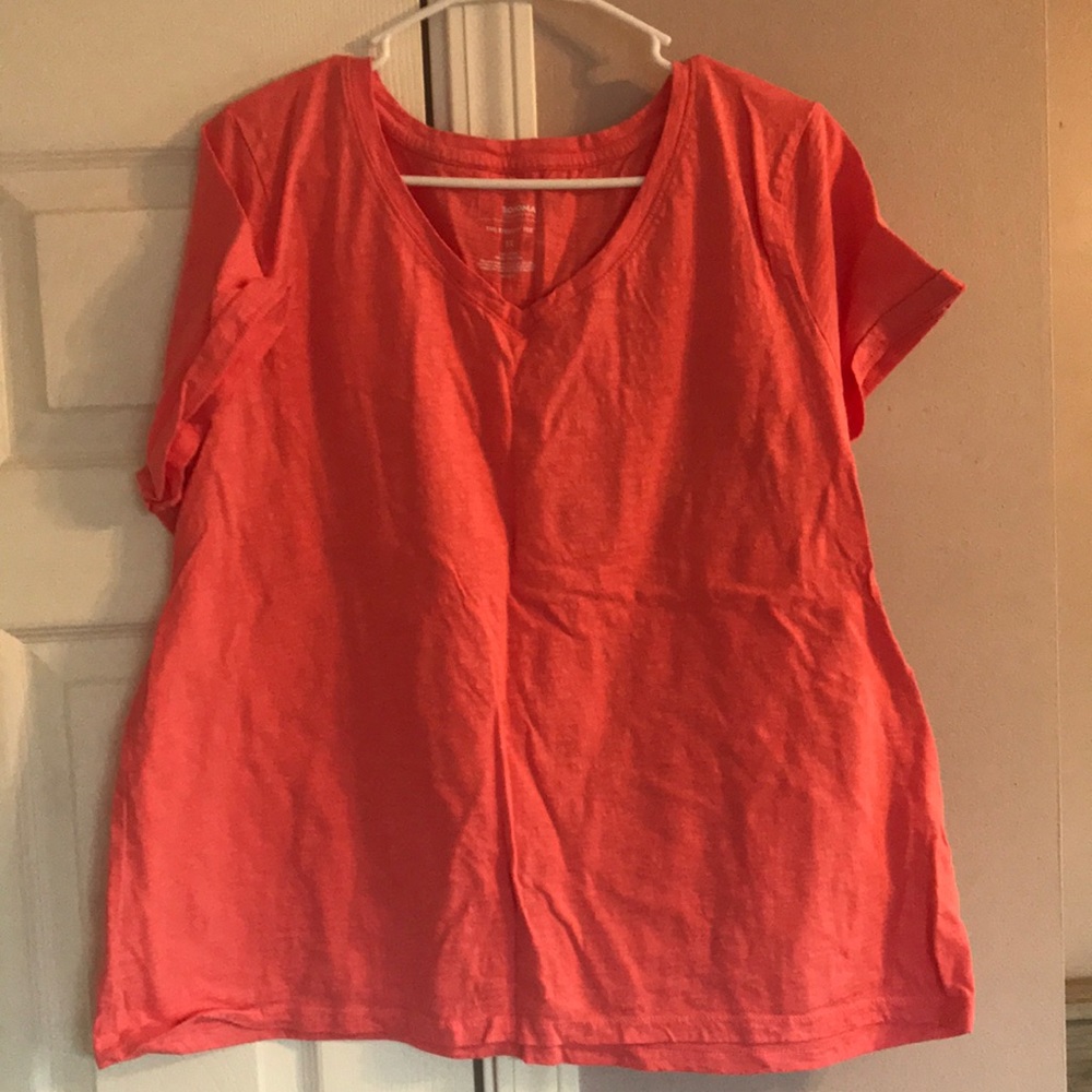 2/$10 Sonoma Peach Orange Tee